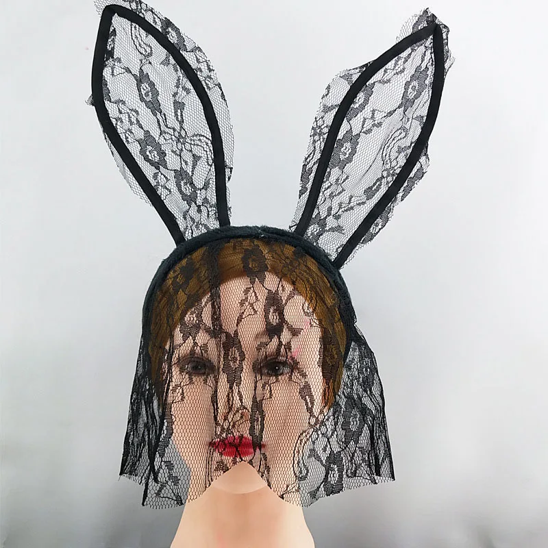 Kids Face Mask - Party Konijn Bunny Oren Hoofdband Met