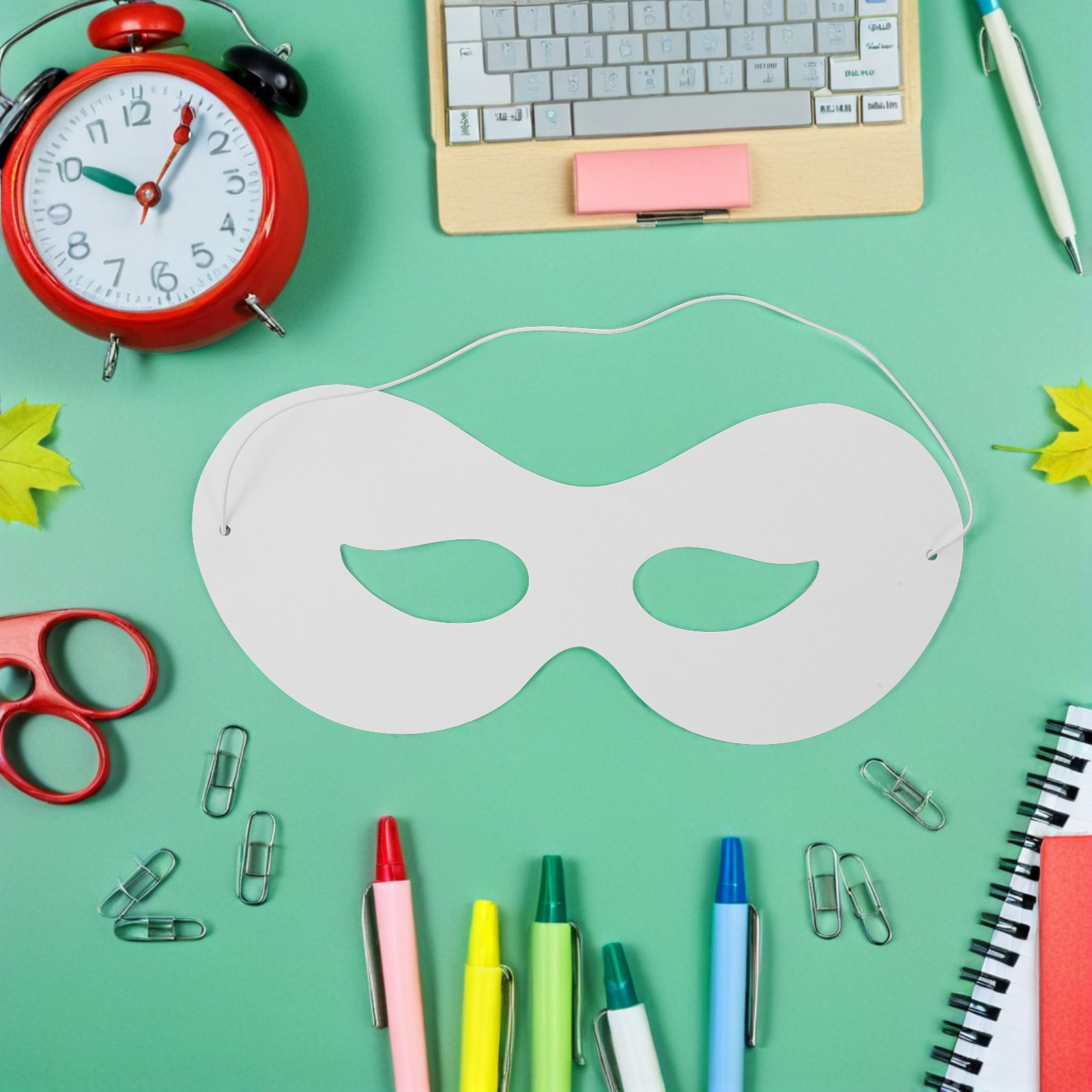 Kids Face Mask - 40 stuks kinder DIY beschilderbare witte