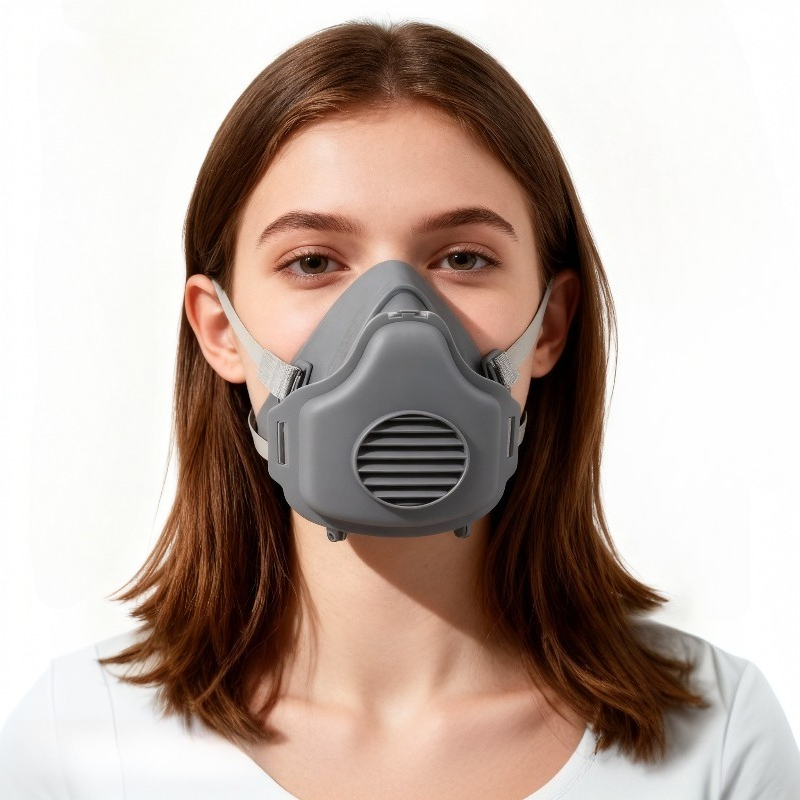 Kn95 Respirator Mask - Stofmasker, stofdicht werkveiligheidsrubberen masker, halfgelaatsstofmasker, katoenen