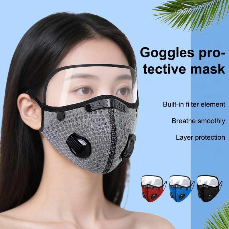 Anti Pollution Mask - Nieuw fietsgezichtsmasker met filterbril Stofmasker Sport