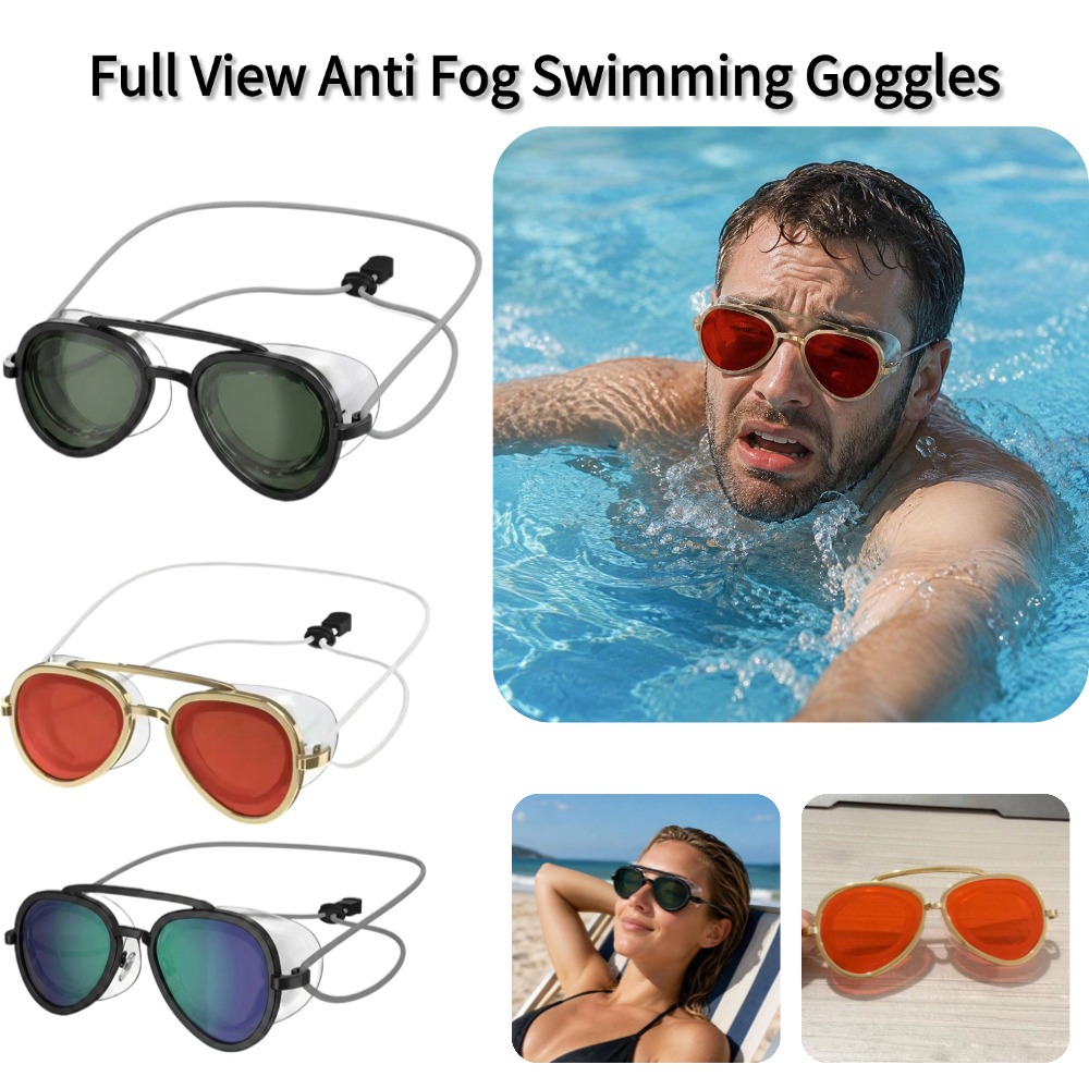 Anti Pollution Mask - Zwembril met volledig zicht, anti-condens, breed