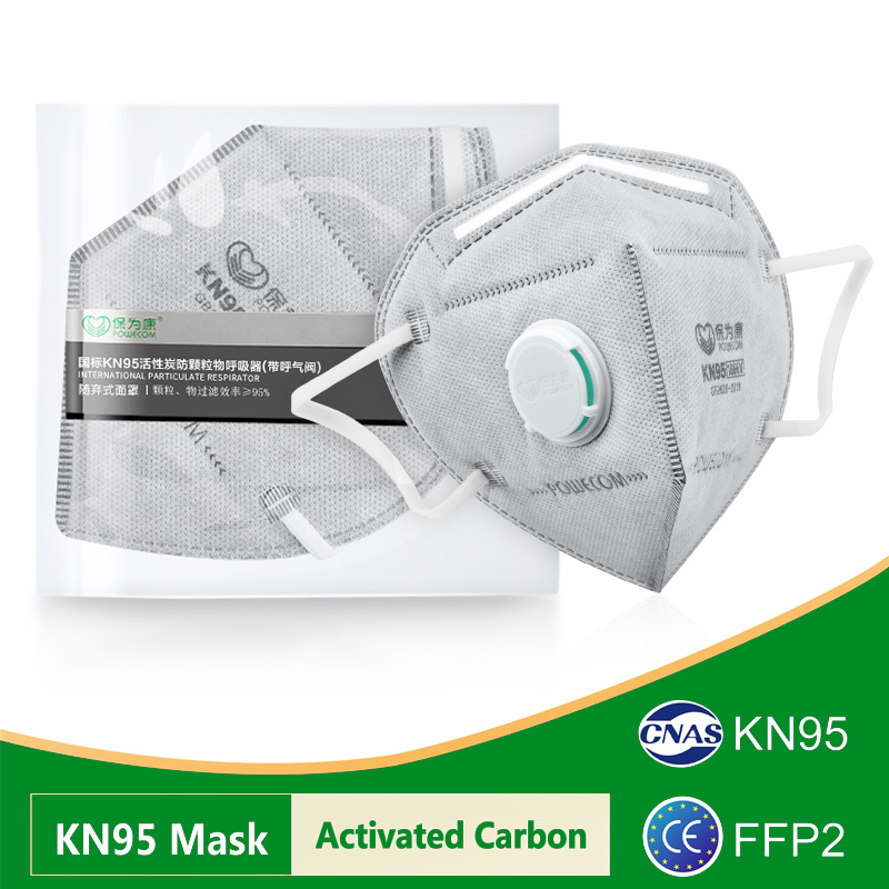Cloth Face Mask Washable - POWECOM KN95 Maskers Geactiveerde Koolstof KN95masker