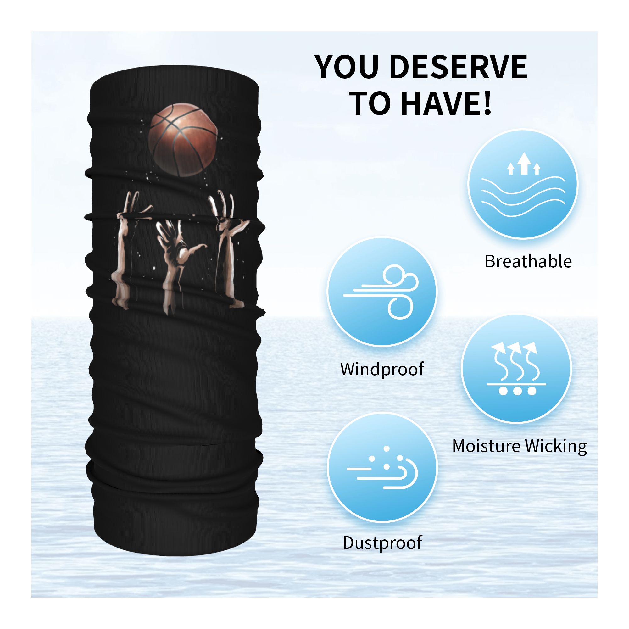 Custom gemaakte basketbal jump - Neck Gaiter Face Cover recensie en prijs