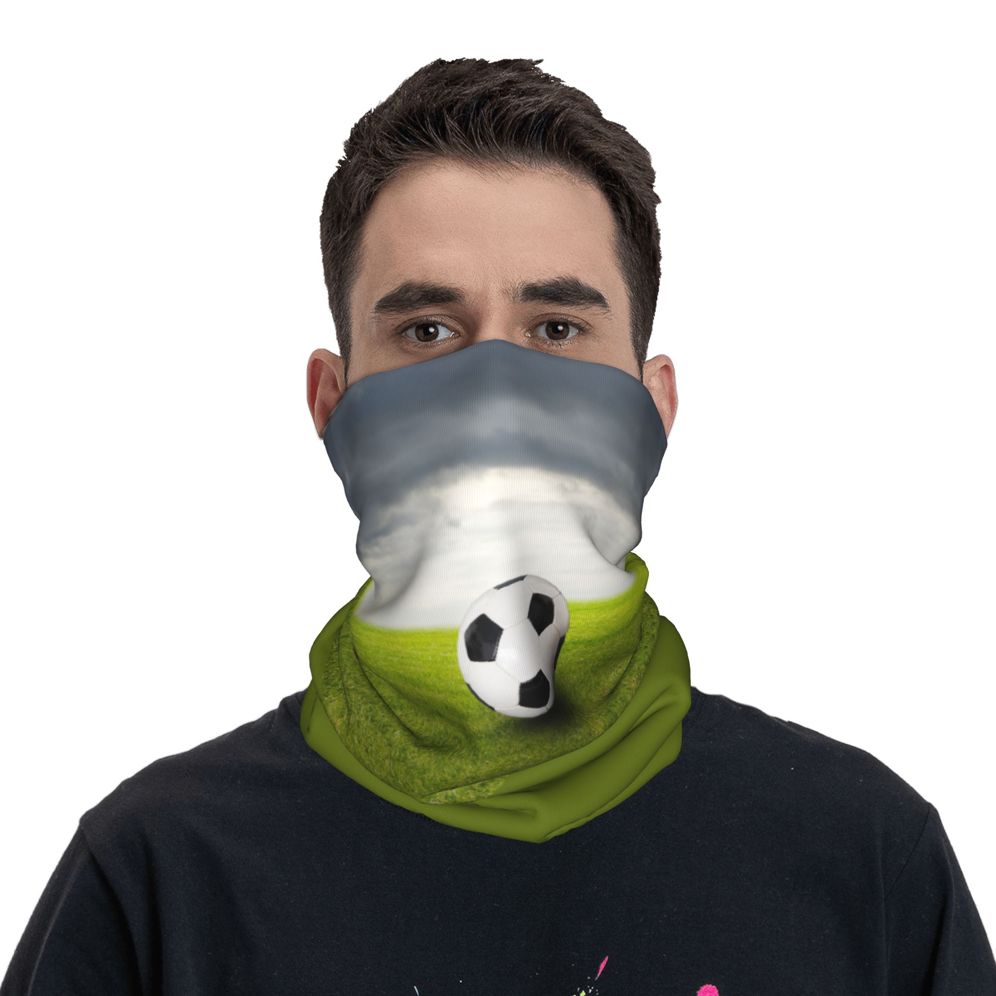 Aangepaste voetbal bal ligt op - Neck Gaiter Face Cover recensie en prijs